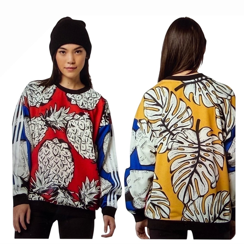 Adidas Originals x Farm Rio Passaredo Tropical Pineapple Sweatshirt Womens Small